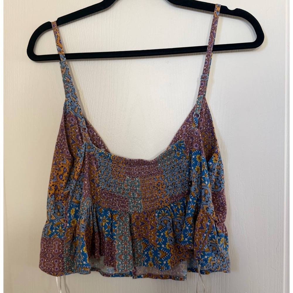 RVCA Boho Multicolor Patchwork Camisole Size XL - image 3